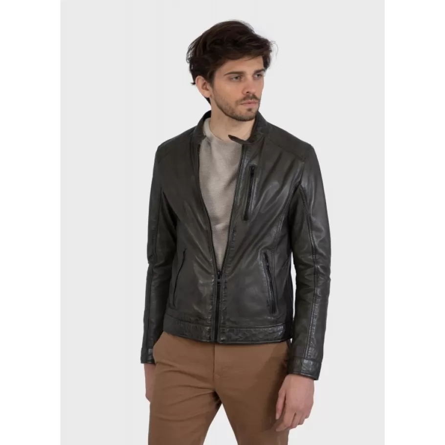 OAKWOOD Agent Bronze - Blouson Cuir Veritable Store