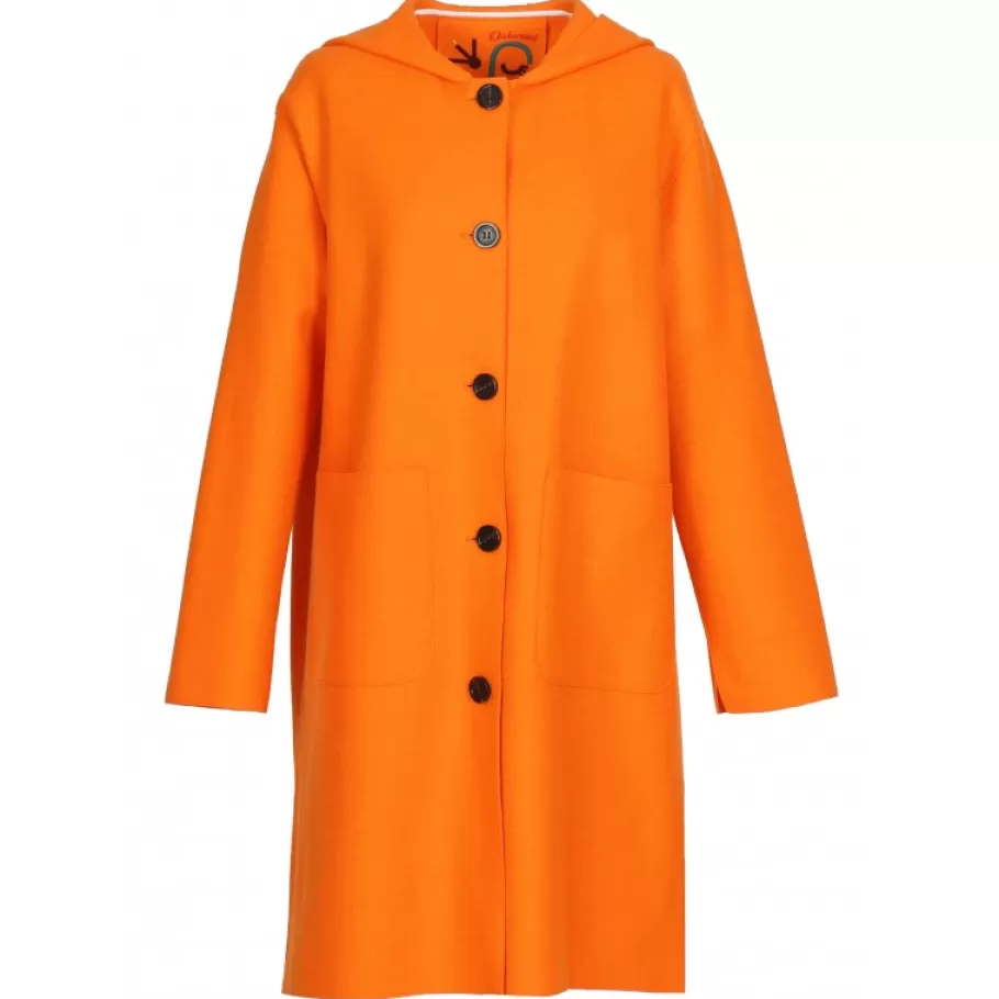 OAKWOOD Anais Orange - Manteau En Laine Melangee Hot