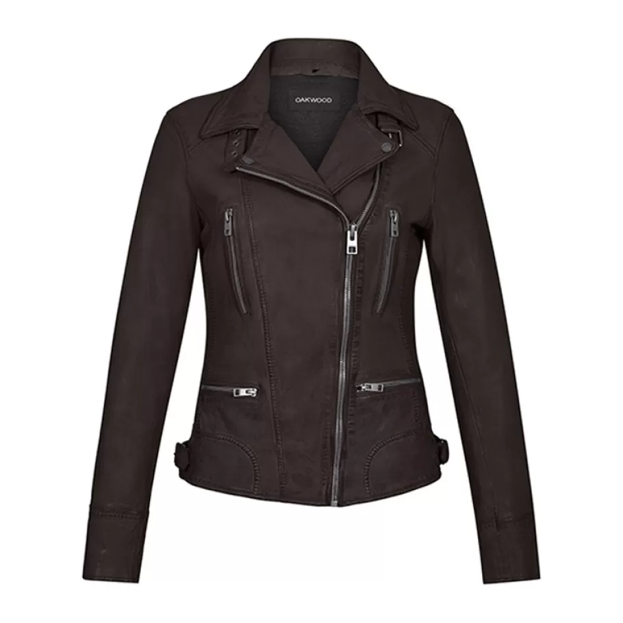 OAKWOOD Camera Choco- Blouson En Cuir Veritable Hot