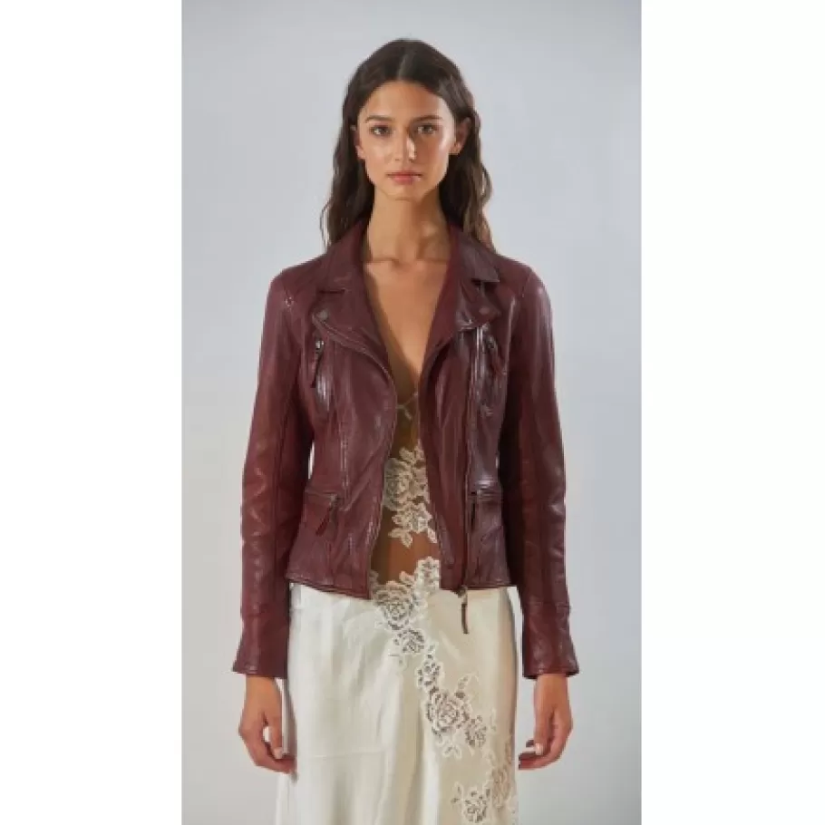 OAKWOOD Camera Rouge - Blouson En Cuir Veritable Shop