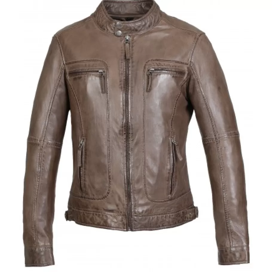 OAKWOOD Casey Cafe - Blouson En Cuir Veritable Clearance