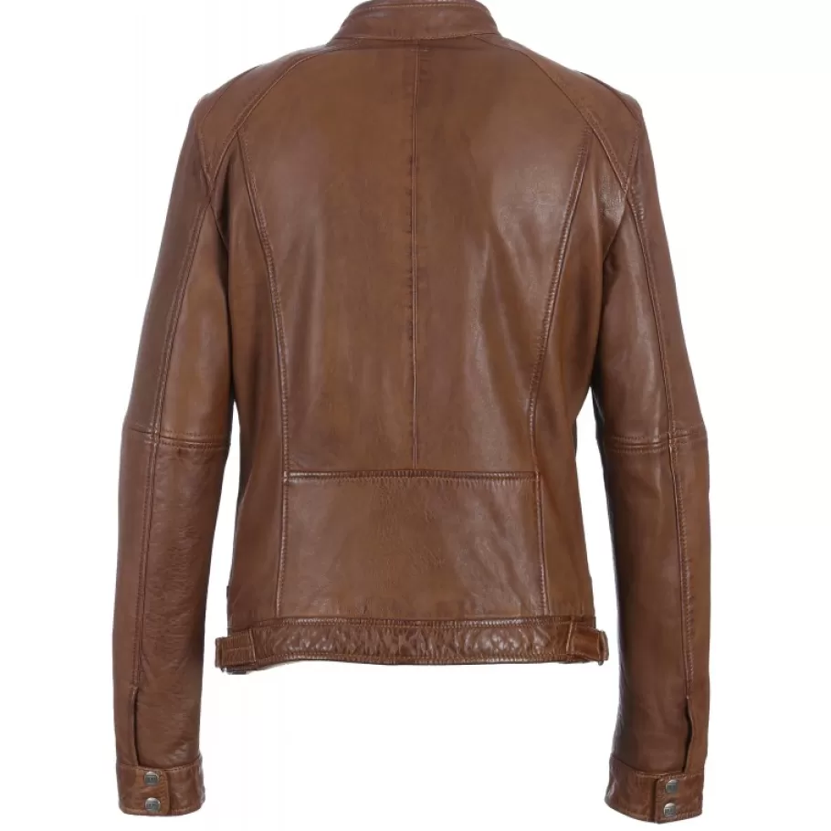 OAKWOOD Casey Tobacco - Blouson En Cuir Veritable Flash Sale