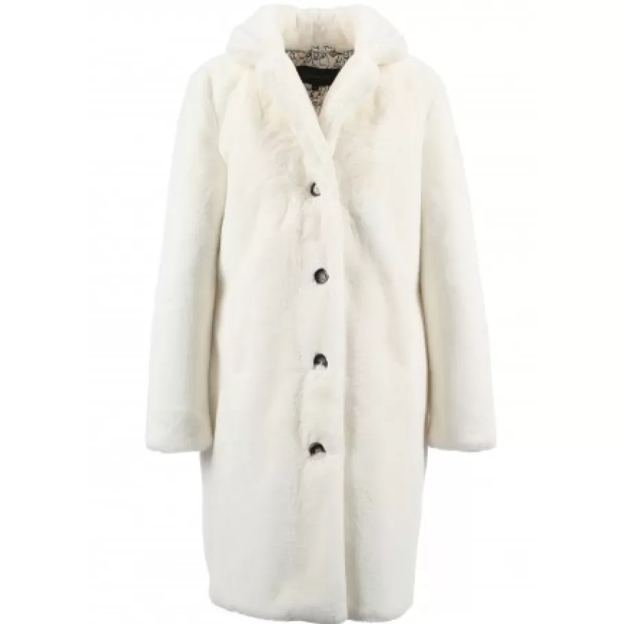 OAKWOOD Cyber Ivoire - Manteau Long En Fourrure Synthetique A Col Revers Online