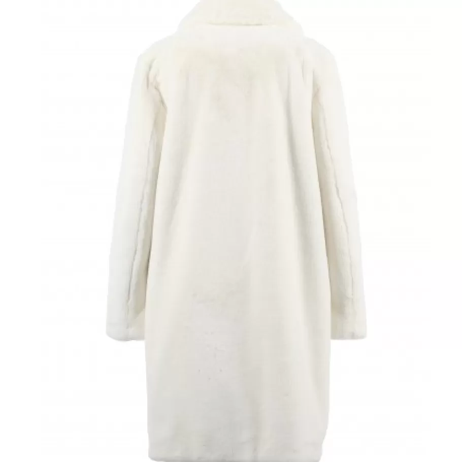 OAKWOOD Cyber Ivoire - Manteau Long En Fourrure Synthetique A Col Revers Online