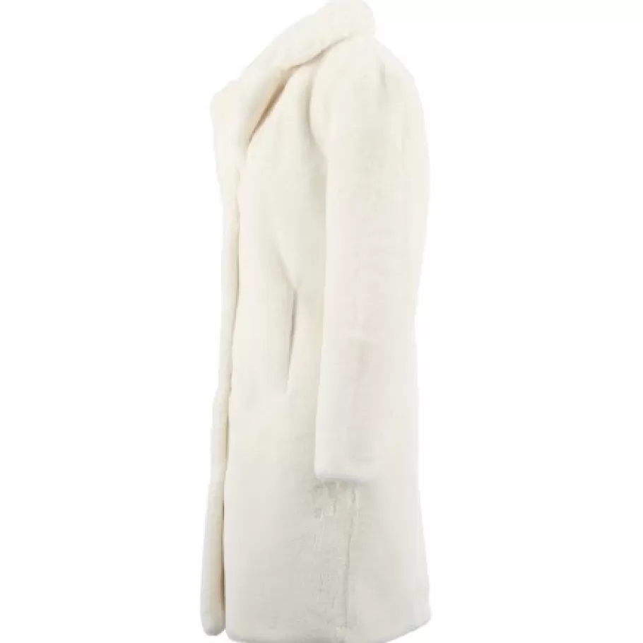 OAKWOOD Cyber Ivoire - Manteau Long En Fourrure Synthetique A Col Revers Online