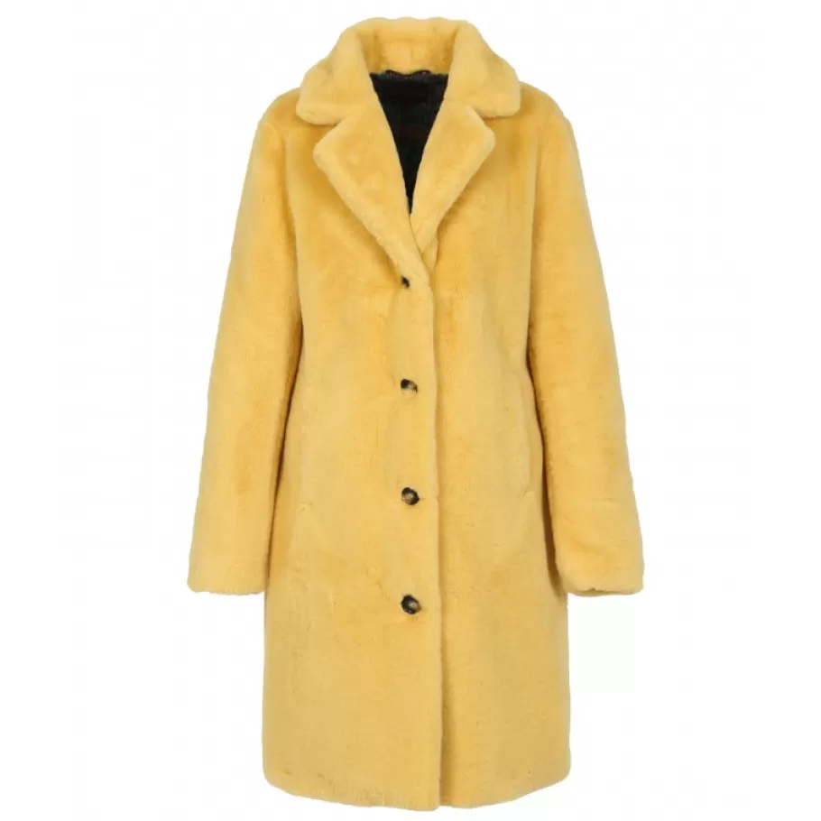 OAKWOOD Cyber Jaune - Manteau Long En Fausse Fourrure Fashion