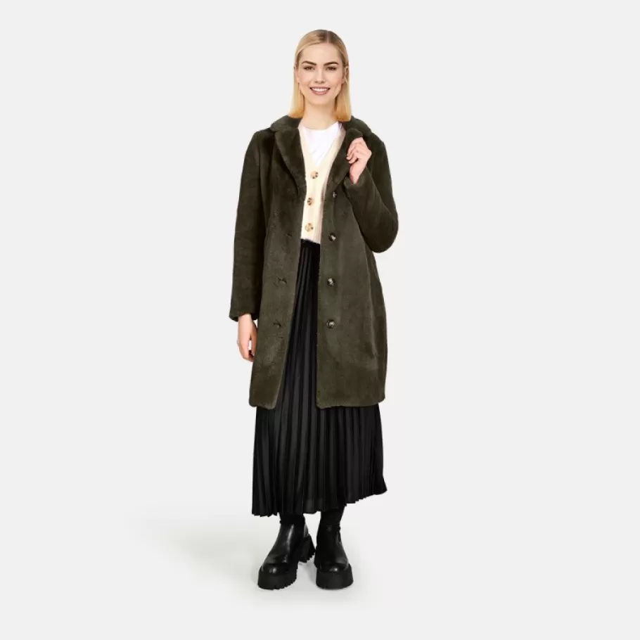 cyber_kaki__manteau_long_en_fourrure_synthetique_a_col_revers_5.webp OAKWOOD Cyber Kaki - Manteau Long En Fourrure Synthetique A Col Revers Clearance