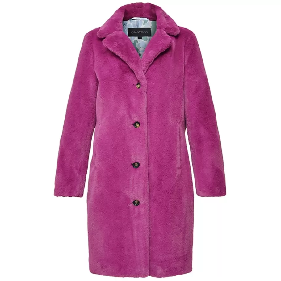 OAKWOOD Cyber Mauve - Manteau Long En Fausse Fourrure Cheap