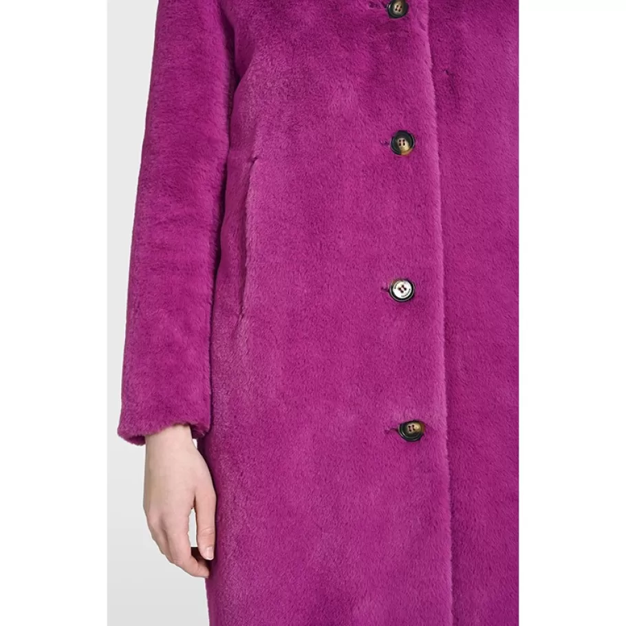 OAKWOOD Cyber Mauve - Manteau Long En Fausse Fourrure Cheap