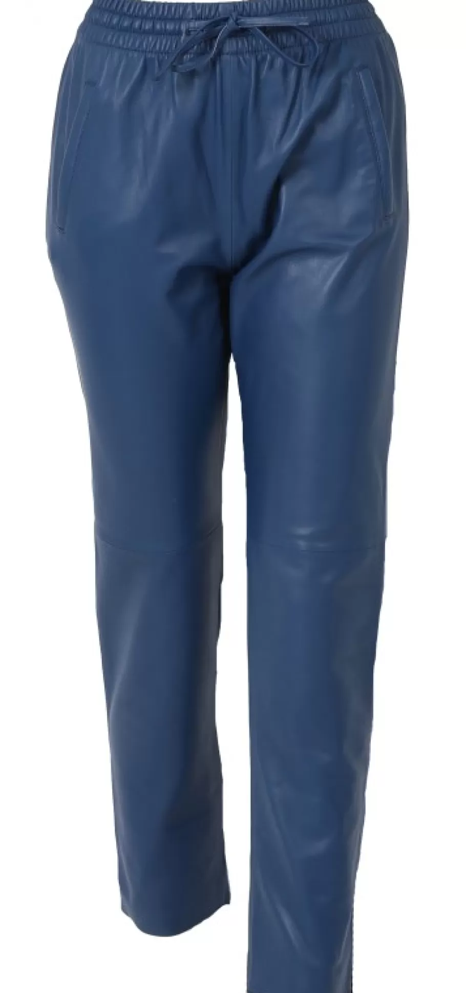 OAKWOOD Gift Bleu Fonce - Pantalon Jogpant Cuir Veritable Cheap