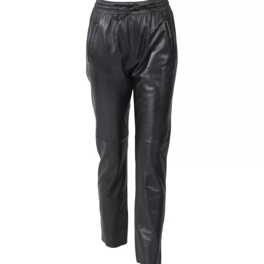 OAKWOOD Gift Metal Noir - Pantalon Jogpant Cuir Veritable Flash Sale