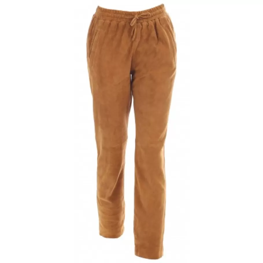 OAKWOOD Gift Tan - Pantalon Jogpant Cuir Veritable Chevre Velours Cheap