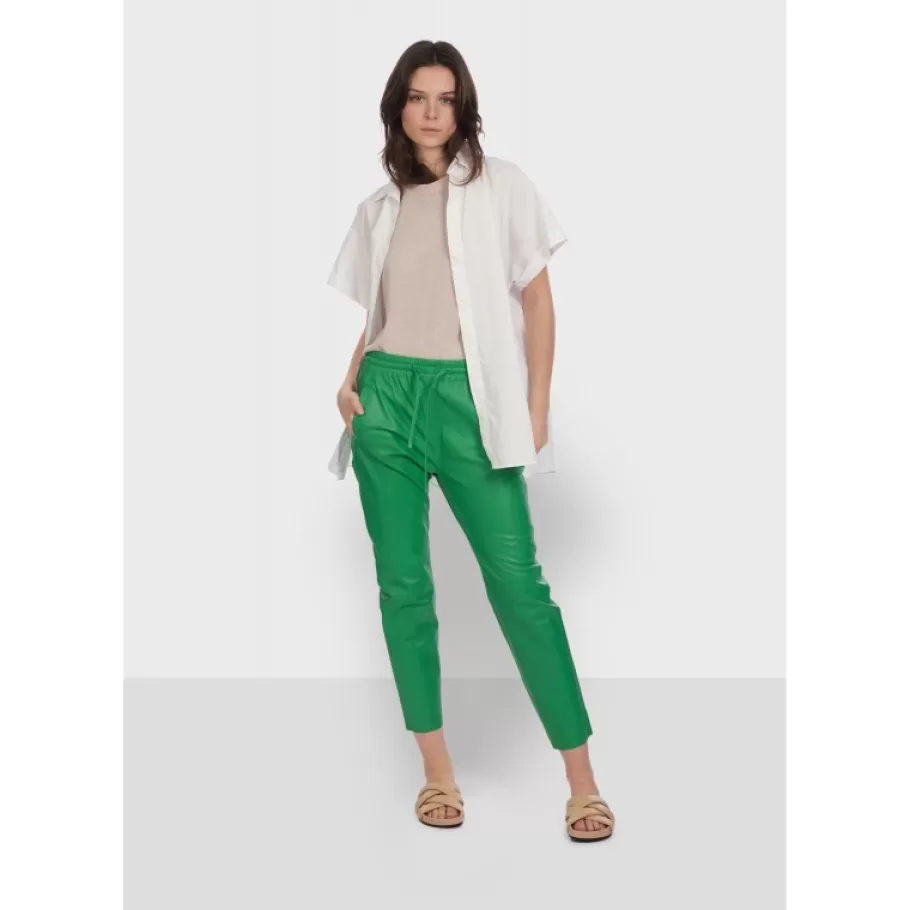 OAKWOOD Gift Vert - Pantalon Jogpant Cuir Veritable Store