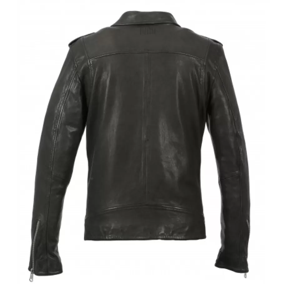 OAKWOOD Hell Gris Fonce - Blouson Biker A Fermeture Asymetrique Cheap