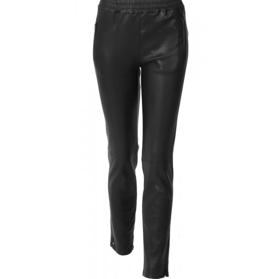 OAKWOOD Ivana Noir - Pantalon Legging Stretch En Cuir Veritable Flash Sale