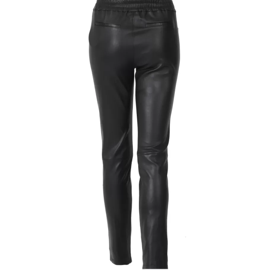 OAKWOOD Ivana Noir - Pantalon Legging Stretch En Cuir Veritable Flash Sale