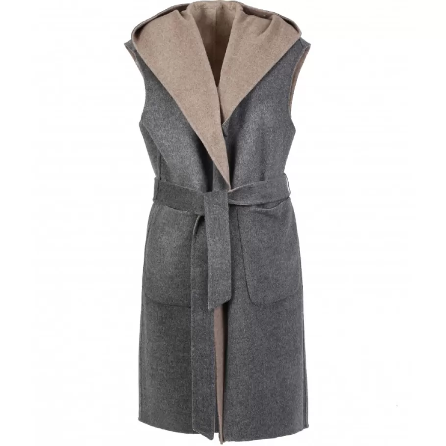 OAKWOOD Libertad Bicolore - Manteau Sans Manche Reversible En Laine Melangee Fashion