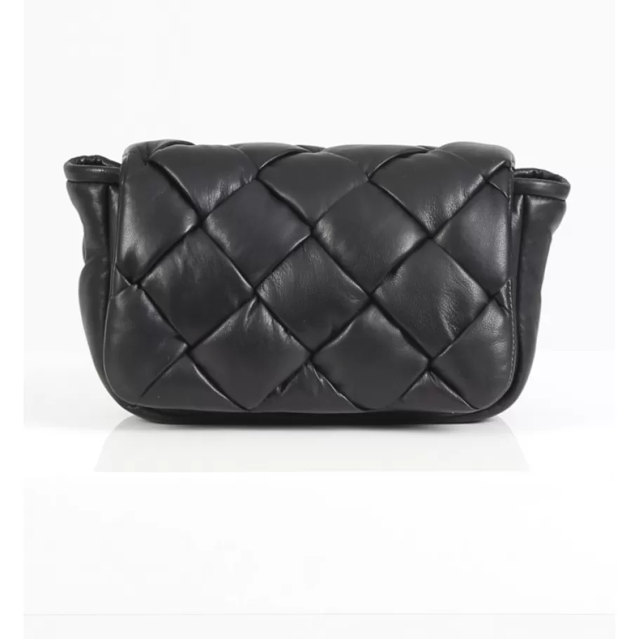 OAKWOOD Lolita Noir - Sac A Main En Cuir Veritable Matelasse Outlet