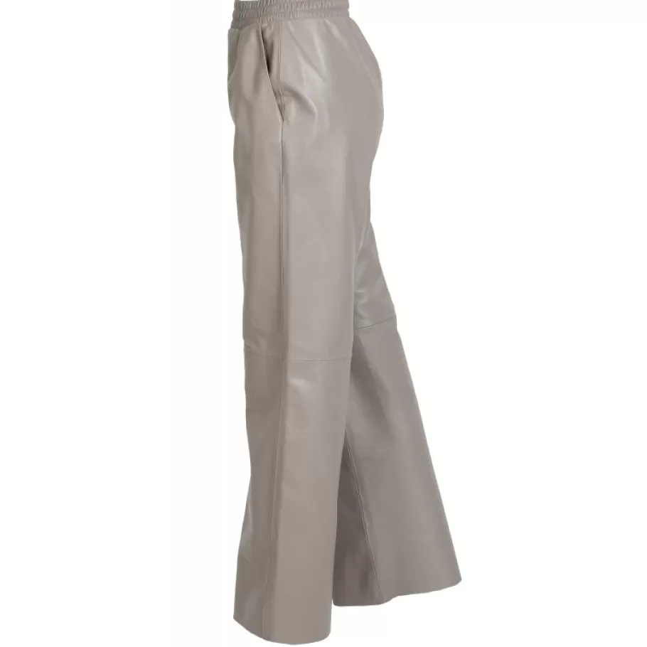 OAKWOOD Mila Mastic - Pantalon Large Taille Haute En Cuir Veritable Sale