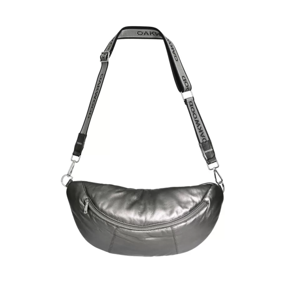 OAKWOOD Murillo Metal Anthracite - Sac En Bandouiliere En Cuir Veritable Outlet