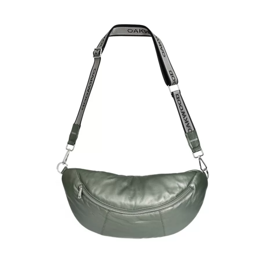 OAKWOOD Murillo Metal Vert Fonce - Sac En Bandouiliere En Cuir Veritable Store