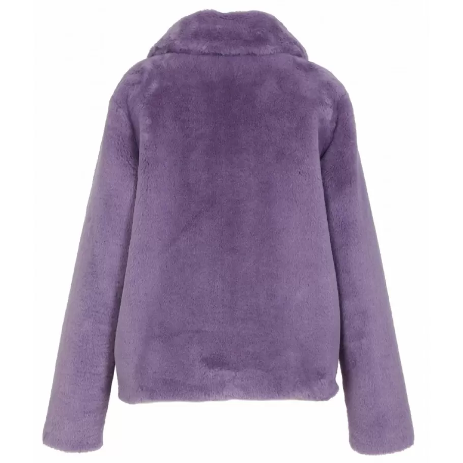 OAKWOOD Possession Violet Clair - Manteau Court En Fausse Fourrure Cheap