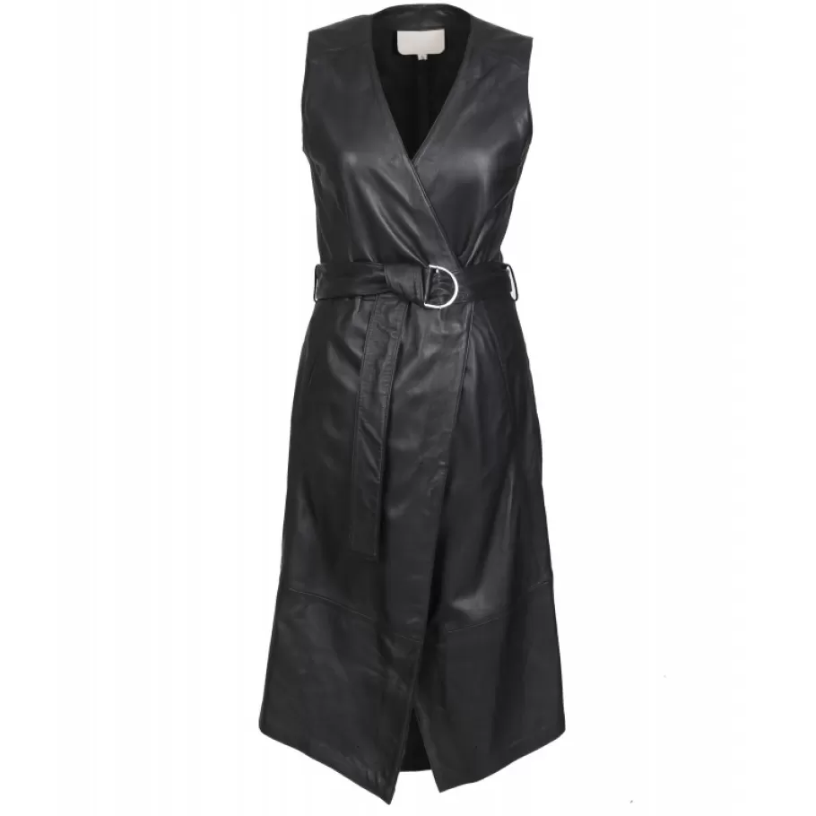 OAKWOOD Rebecca Noir - Robe Portefeuille En Cuir Veritable Cheap