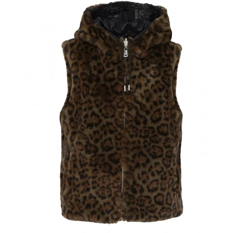 OAKWOOD Smile Bi Camo - Gilet Sans Manche Reversible En Fausse Fourrure Et Nylon Discount
