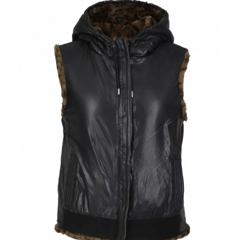 OAKWOOD Smile Bi Camo - Gilet Sans Manche Reversible En Fausse Fourrure Et Nylon Discount
