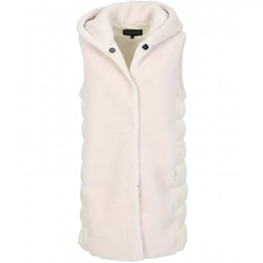 OAKWOOD Soprano Beige Clair - Gilet Sans Manche En Fausse Fourrure 100% Laine / Nylon Matelasse Flash Sale