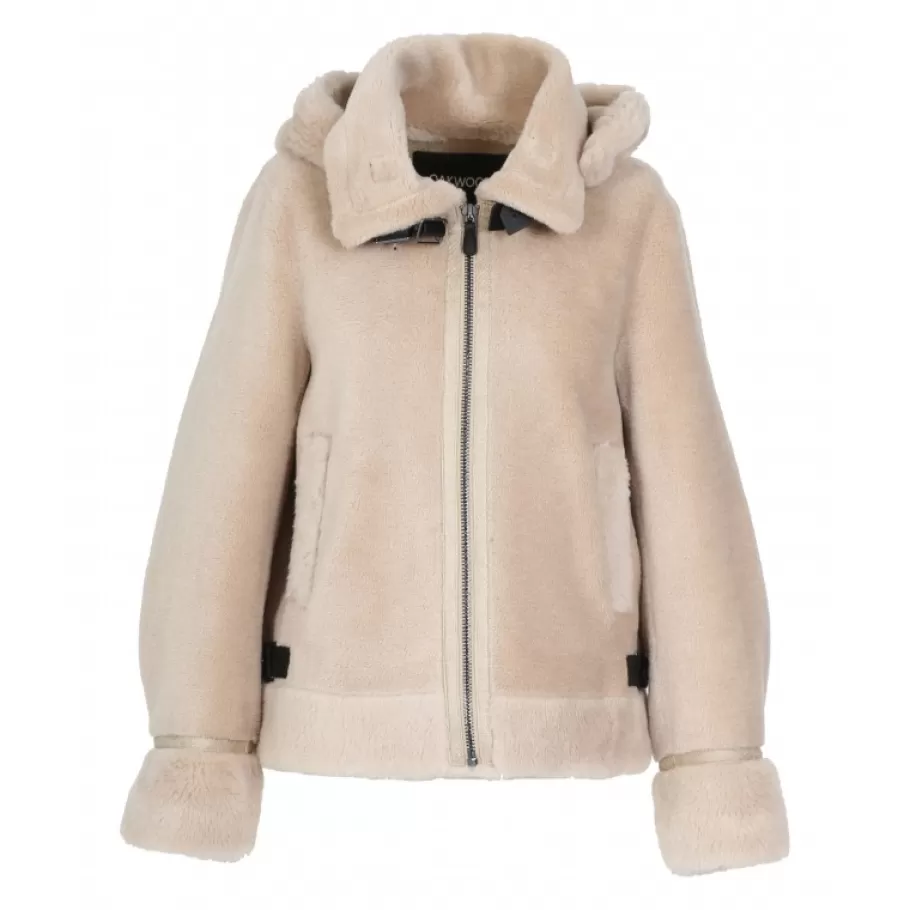 OAKWOOD Tresor Cafe - Manteau Court Reversible Effet Mouton Retourne Online