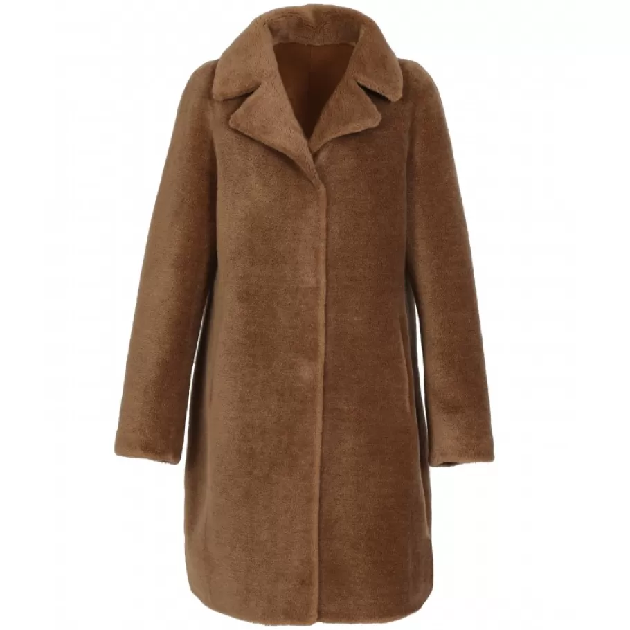 OAKWOOD Venus Cognac - Manteau Reversible En Laine Clearance