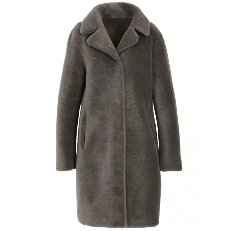 OAKWOOD Venus Kaki Fonce - Manteau Reversible En Laine Clearance