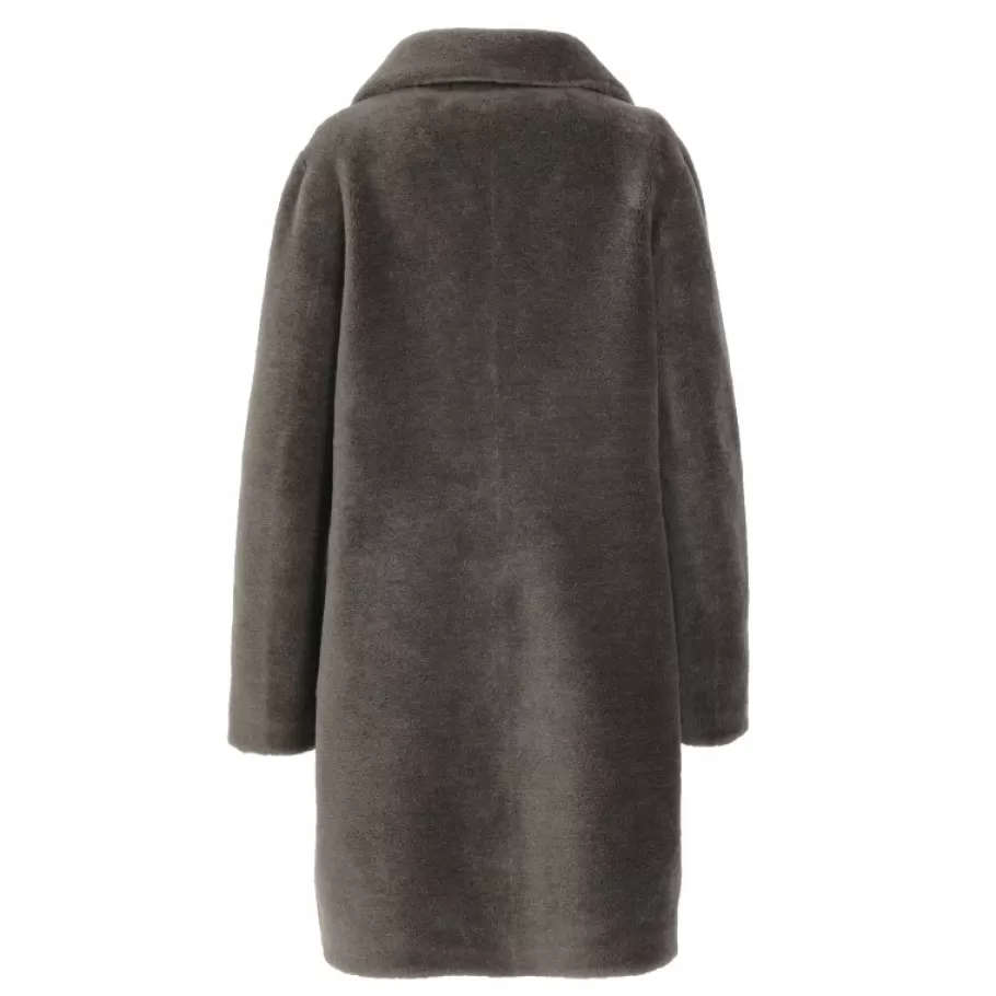 OAKWOOD Venus Kaki Fonce - Manteau Reversible En Laine Clearance