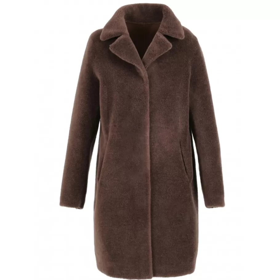 OAKWOOD Venus Marron - Manteau Reversible En Laine Flash Sale