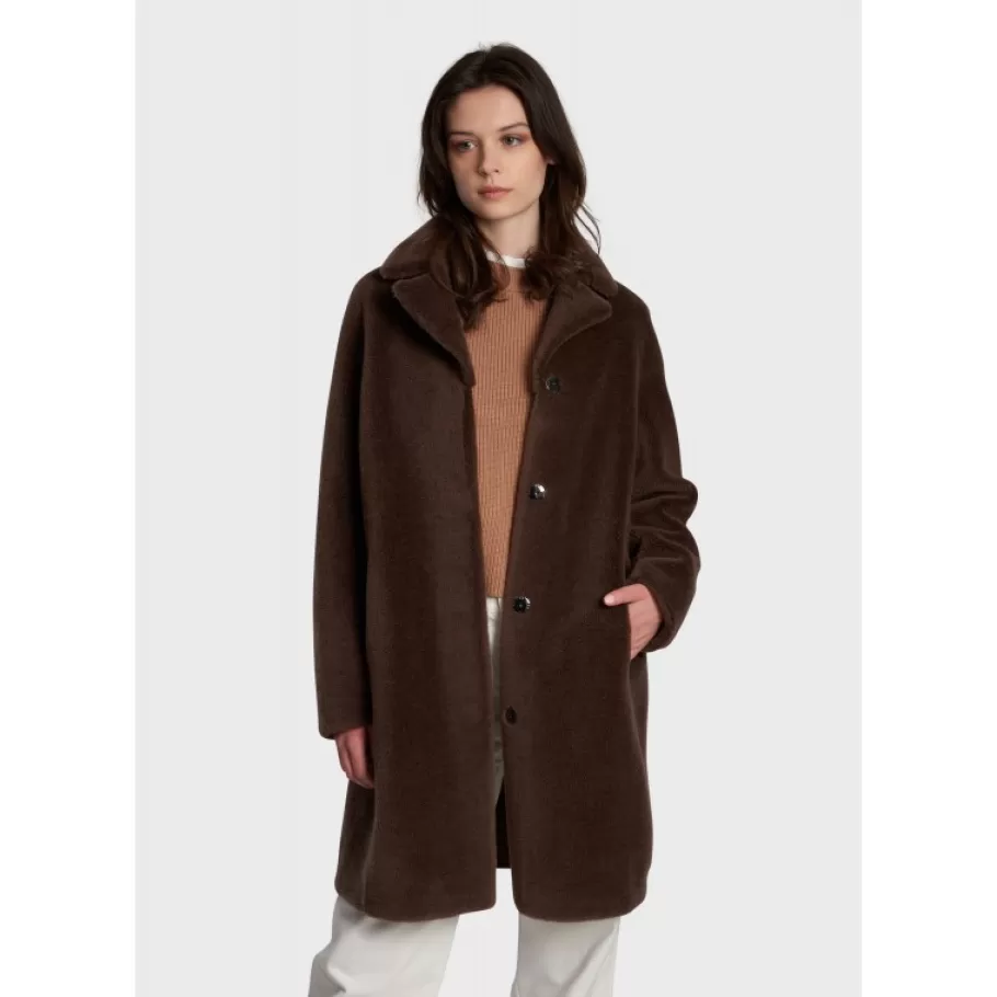 OAKWOOD Venus Marron - Manteau Reversible En Laine Flash Sale